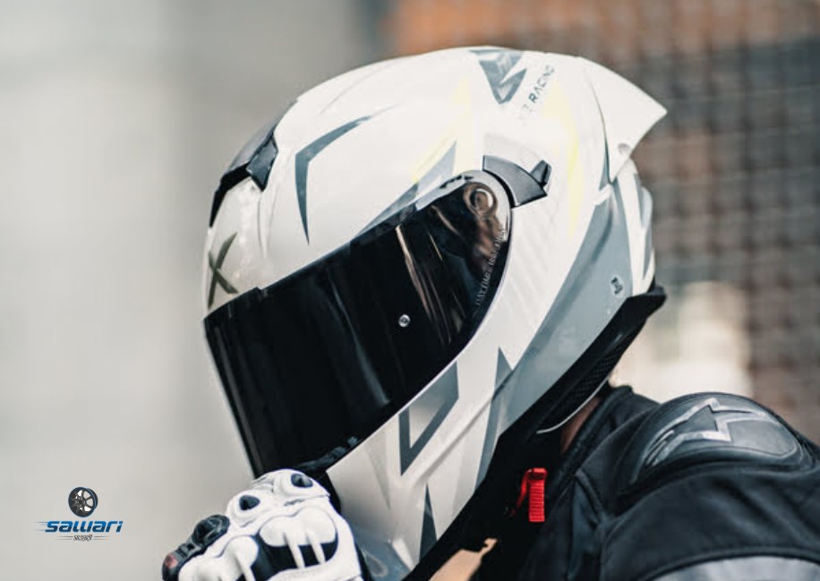Xo2 Helment X Helmet -X2 Snow White (Free Smoke Visor & Spoiler)